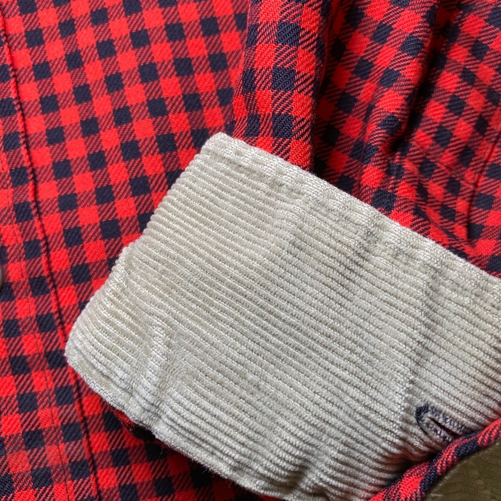 Cabela's Flannel Shirt Mens XL Red Black Buffalo Check Button Front Hunting - Picture 5 of 13